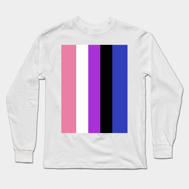 Proud Gender Fluid Pride Flag (Proud LGBTQ+ Community Pride Flag) Long Sleeve T-Shirt by Teeworthy Designs